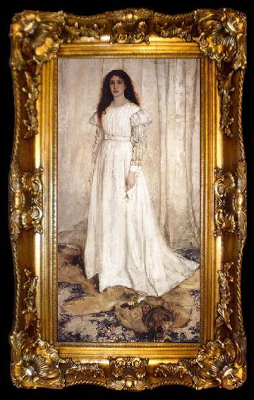 framed  James Abbott McNeil Whistler Symphony in white No 1 The White Girl, ta009-2